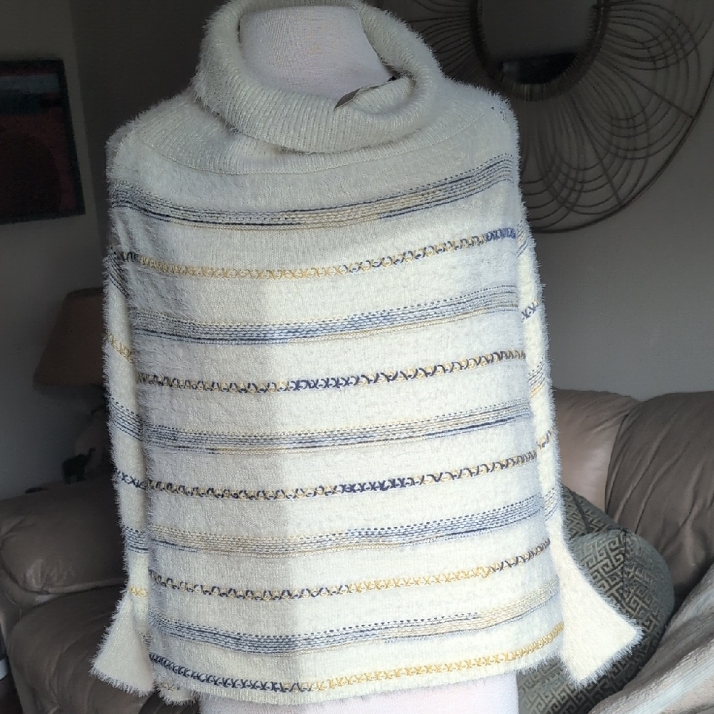 Isabel Marant Cream and Blue Knit Sweater